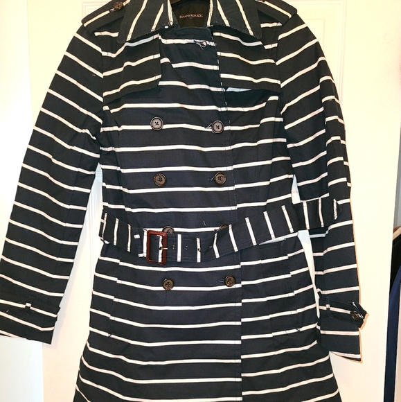 BR Pinstriped Trench Coat - Picture 2 of 3